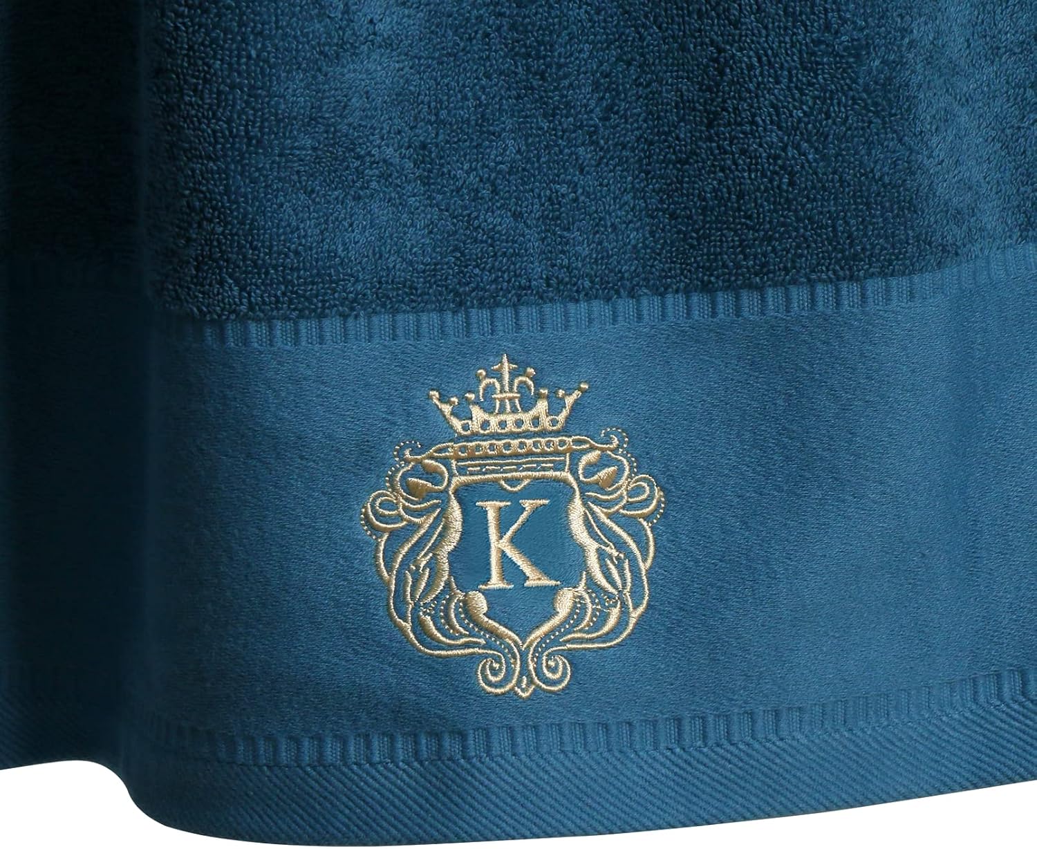 Luxury Bathroom Super Soft and Highly Absorbent Premium 100% Cotton Bath Towel Set for Gifts (Blue-K)