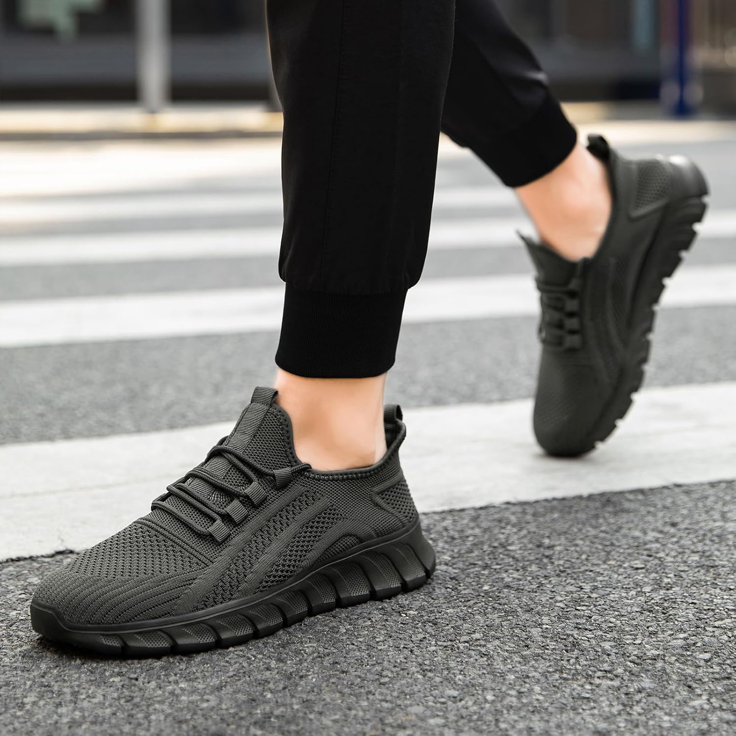 Mens Shoes Sneakers for Men Running Tennis Gym Workout Athletic Lightweight Walking Non Slip Shoes - Image 2