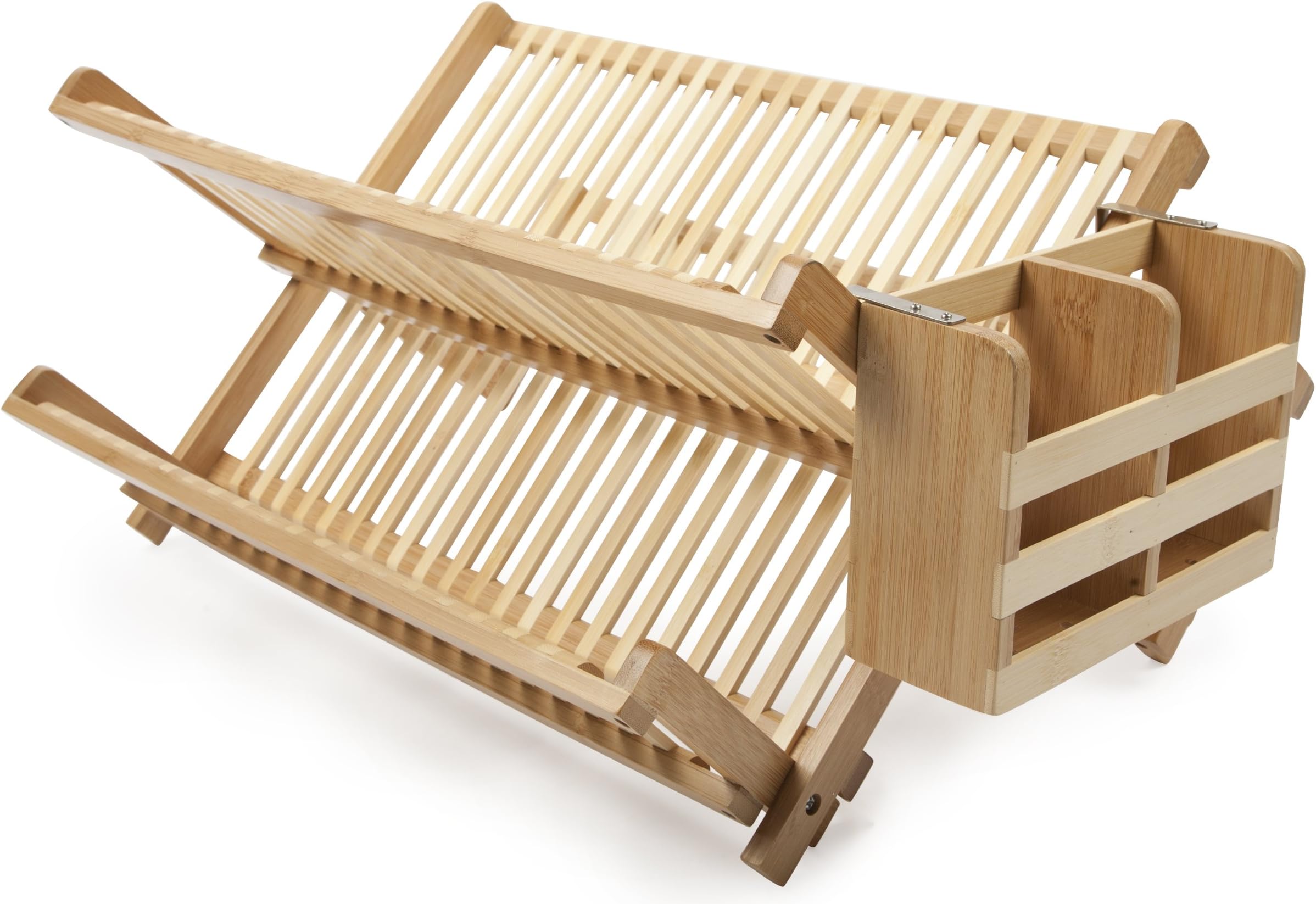 Dish Rack with Utensil Holder, Natural