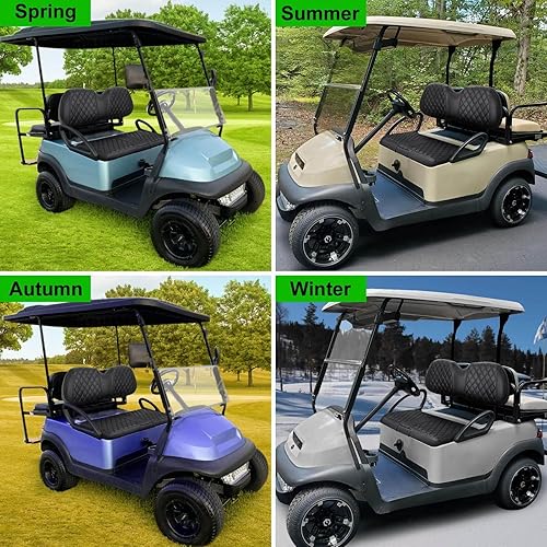 Miniatura 8 de Club Car Precedent - Fundas de asiento de carrito de golf para asiento de carrito de golf para asiento ordinario OEM, grueso, cuero marino de alta