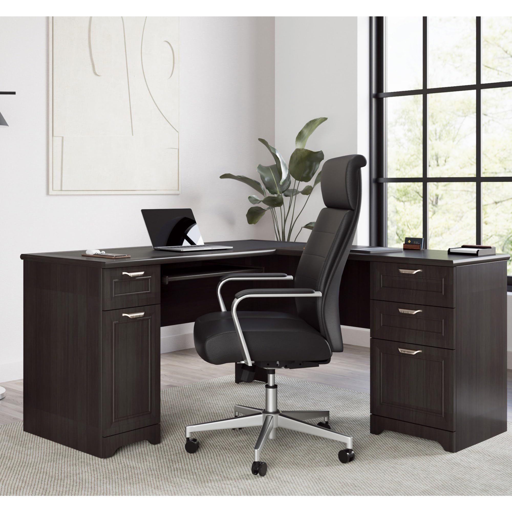 Realspace(r) Magellan 59"W L-Shape Corner Computer Desk, Espresso