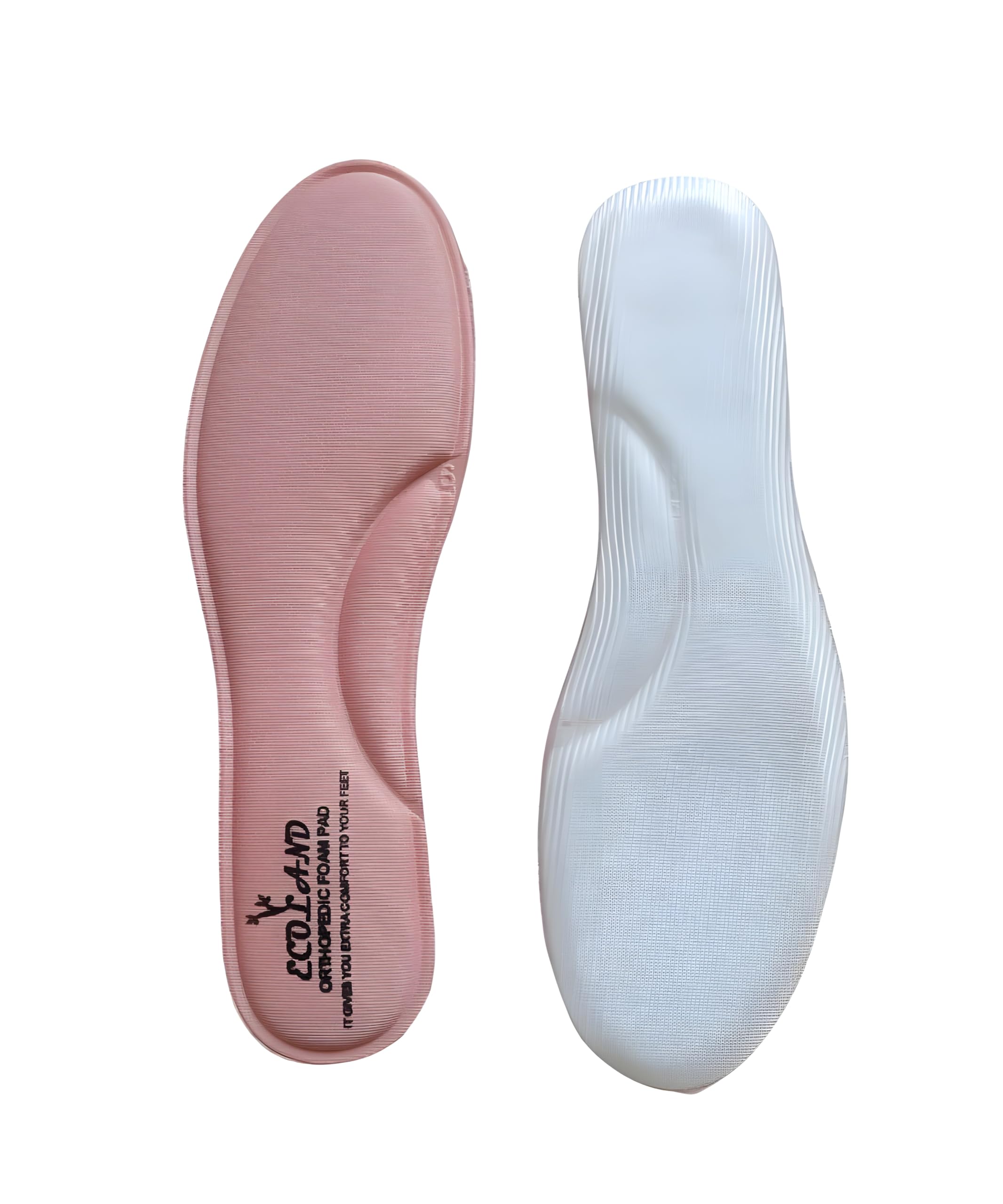 Memory Foam Shoe Insoles Comfortable Insoles Supports Heel & Arch Absorbs Foot Sweat & Moisture Ultra Soft Cushioned Lightweight Durable Washable Pads FOR WOMEN'S PEACH COLOR (6)