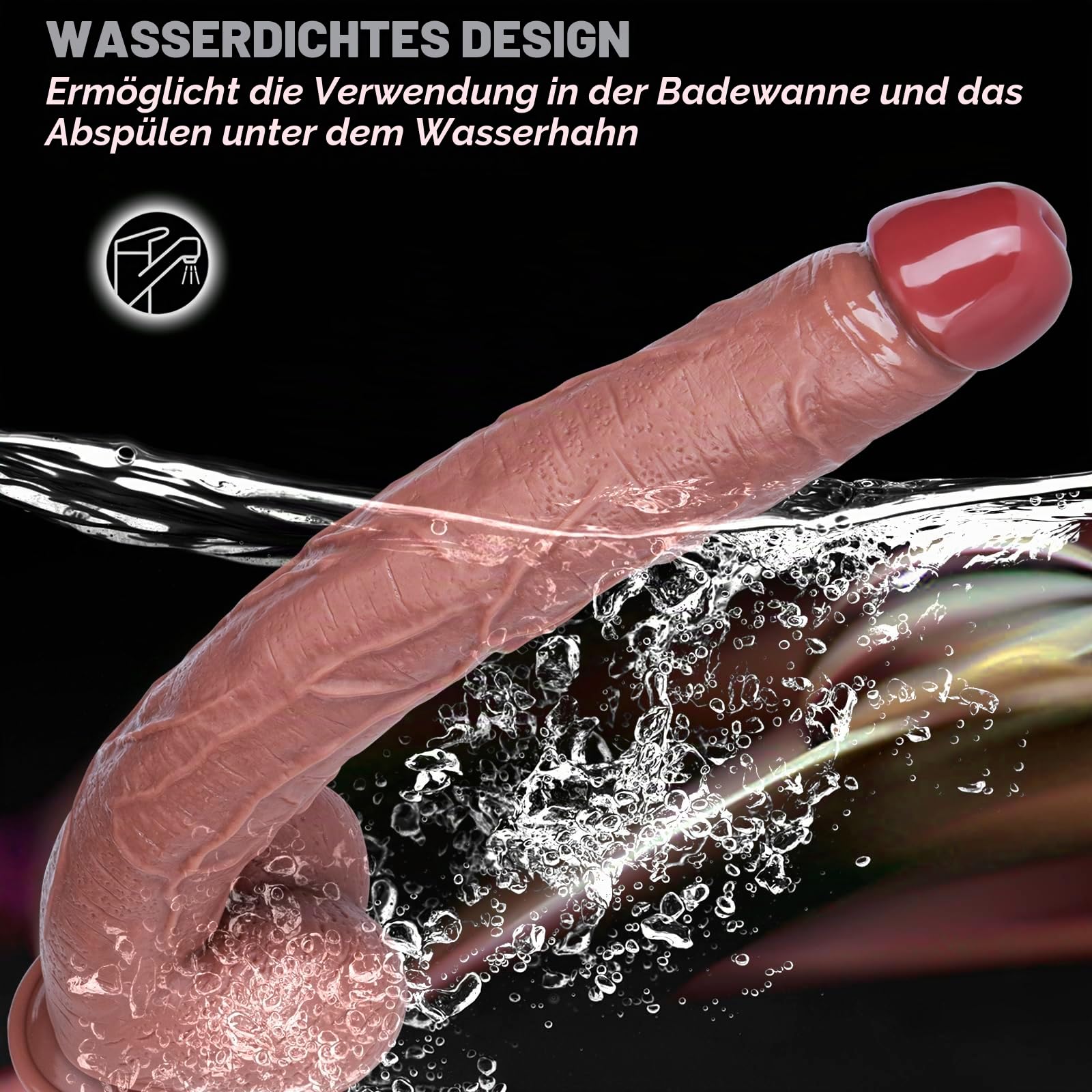 42 cm extra-langer riesiger Dildo, realistischer Silikon-Dildo,dick mit starkem Saugfuß, XXXL riesiger Penis, für Klitoris-, Vaginal- und G-Punkt-Massage,breiter Penis-Stimulator für Männer und Frauen