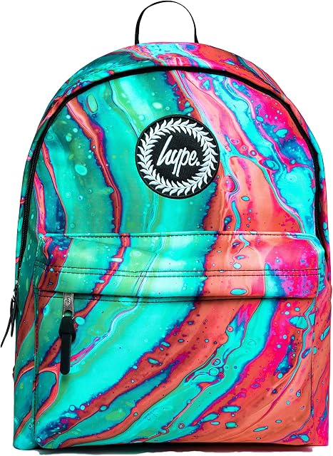 hype Unisex Kid's Orange & Green Out of Space Marble Backpack, One Size