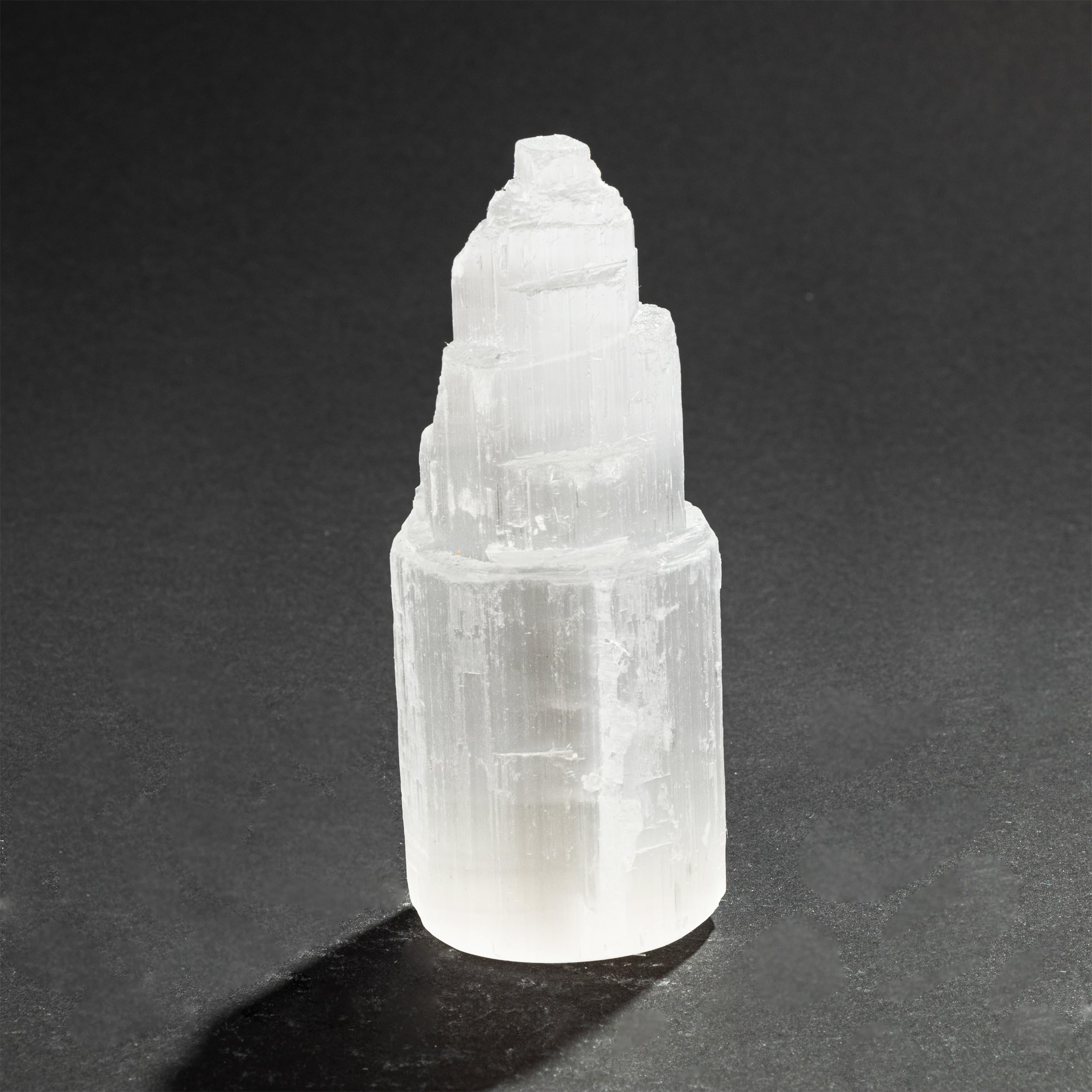 NKlaus Torre di cristallo di selenite naturale 10cm Meditazione Gemma Cristallo di quarzo Decorazione 15311
