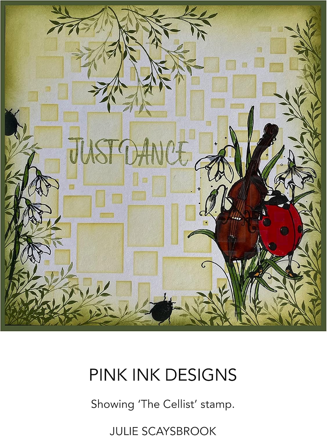 Pink Ink Designs A6 Clear Stamp-The Cellist PI126