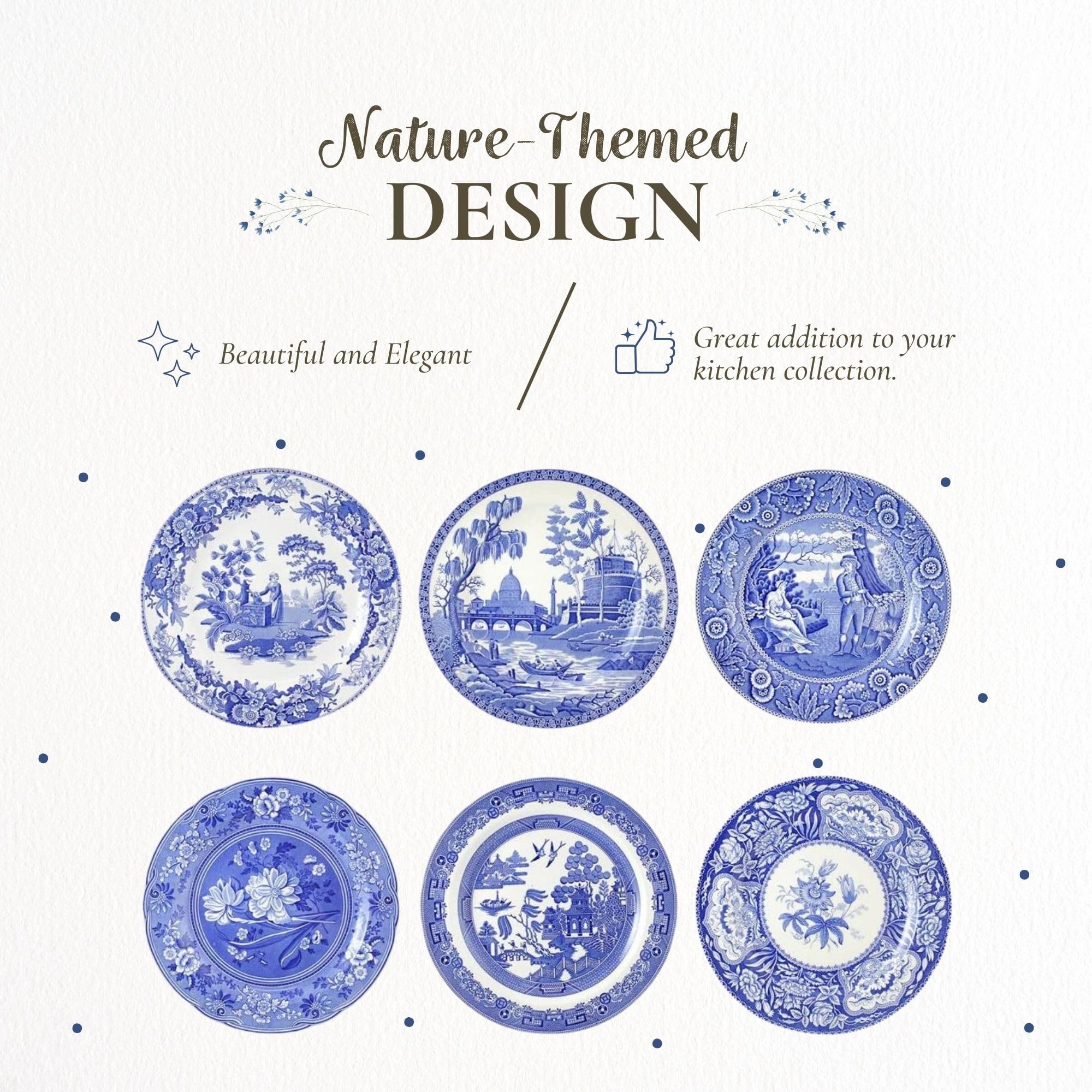 Amazon.com | Spode Blue Room Georgian Plate Set, Set of 6