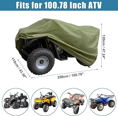 Miniatura 2 de X AUTOHAUX Cubierta ATV para Polaris Sportsman ACE Touring para Can-Am Renegade poliéster para todas las estaciones, impermeable, protección al aire