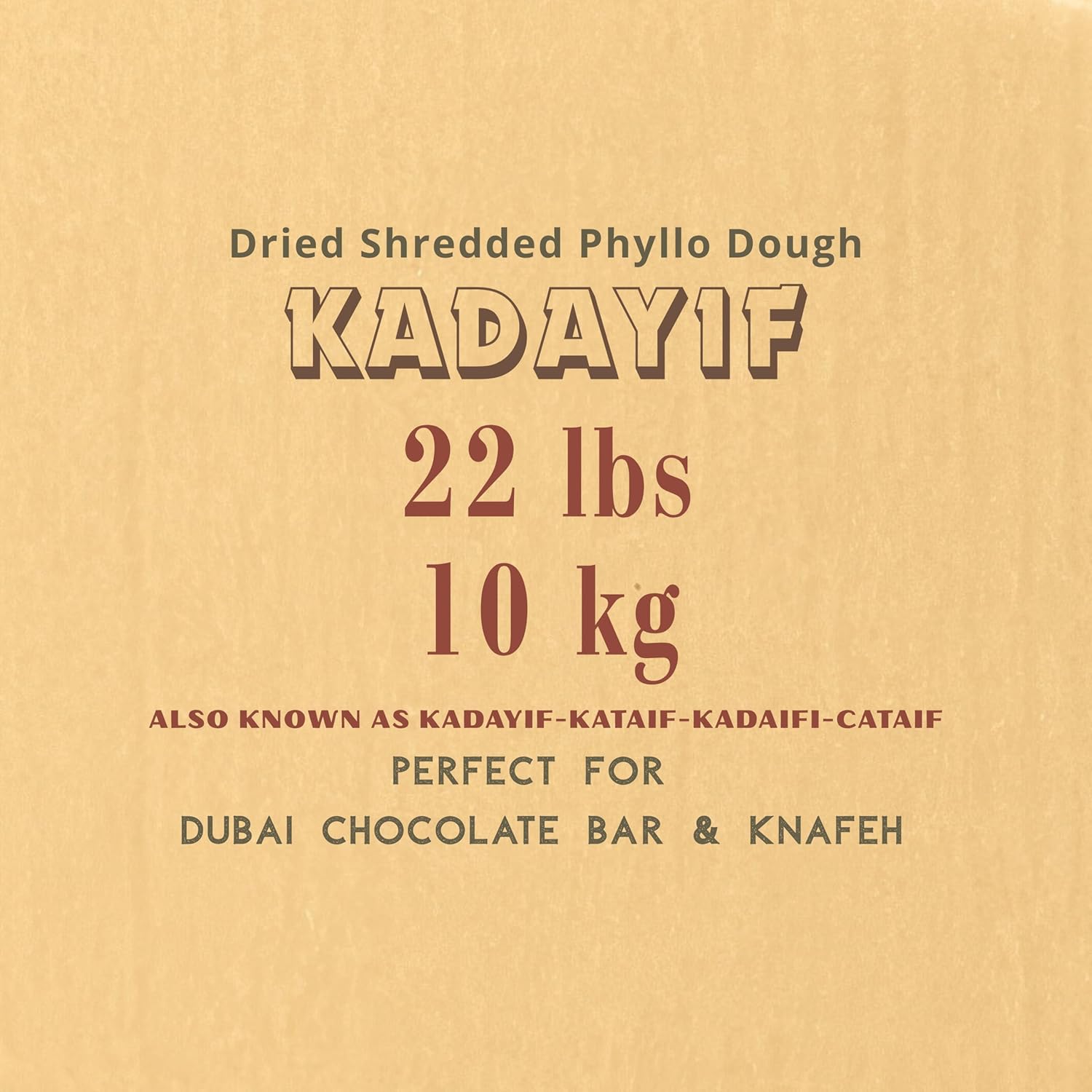 Goffred Dried & Shredded Kataifi (22lb) Ingredient for Viral Pistachio Dubai Chocolate Bar Pastry Perfect Chopped Filio Dough Kurutulmus Kadayif Kadaifi Phyllo Knafeh Kunafa Knafeh Katifi Kunefe (Extra Large, 20, Count)