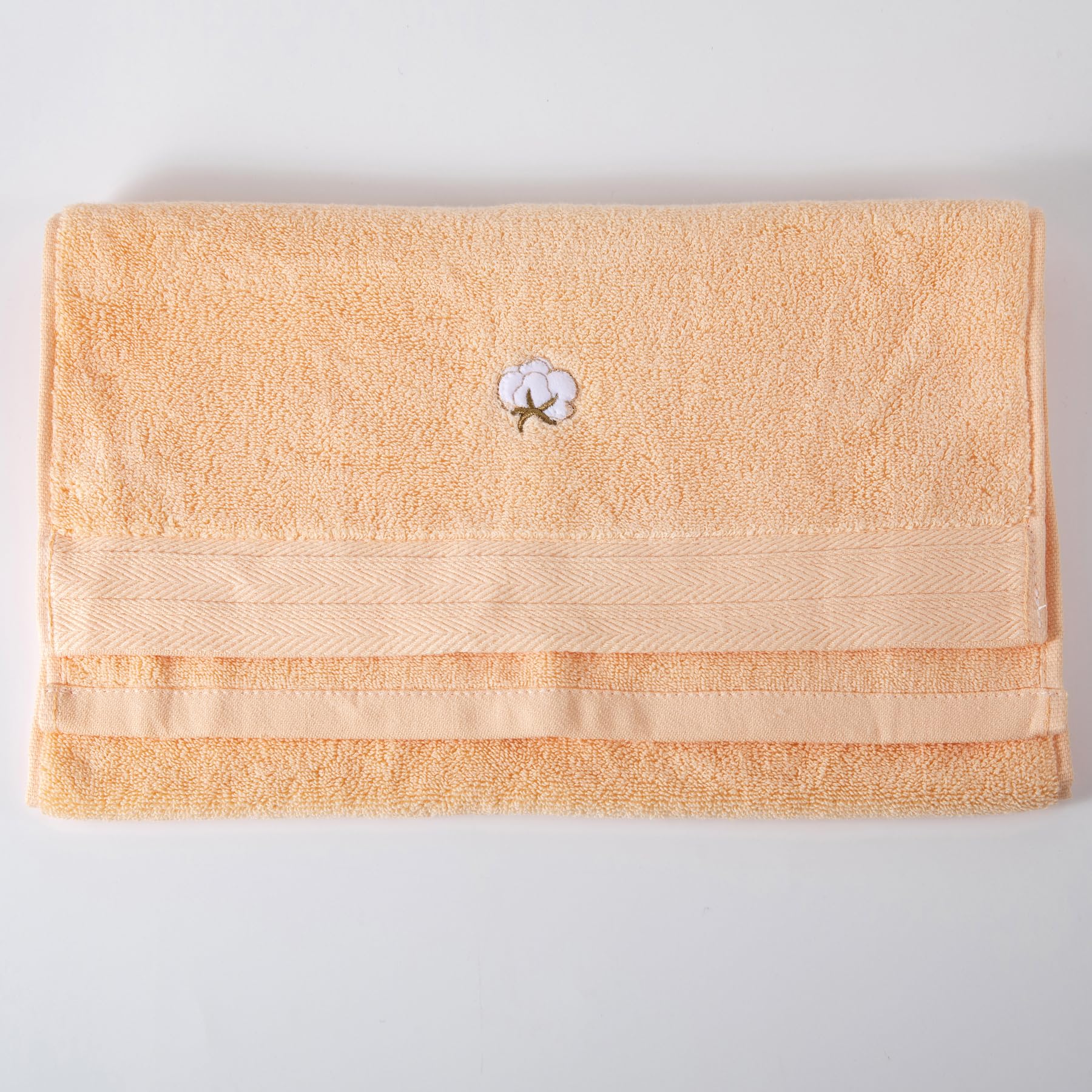 Embroidered Terry Bath Towel Soft Absorbent Shower Towel for Bathroom Spa Hotel