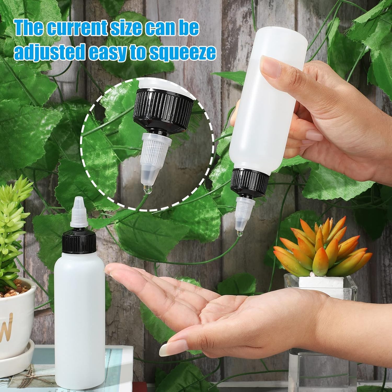 Epakh 60 Pieces Plastic Squeeze Bottles 4 oz Condiment Dispensing Bottles with Twist Top Cap Sauce Squirt Empty Squeeze Containers for Condiment Cookie Decorating Sauces Arts Crafts Lab Oil - Image 4