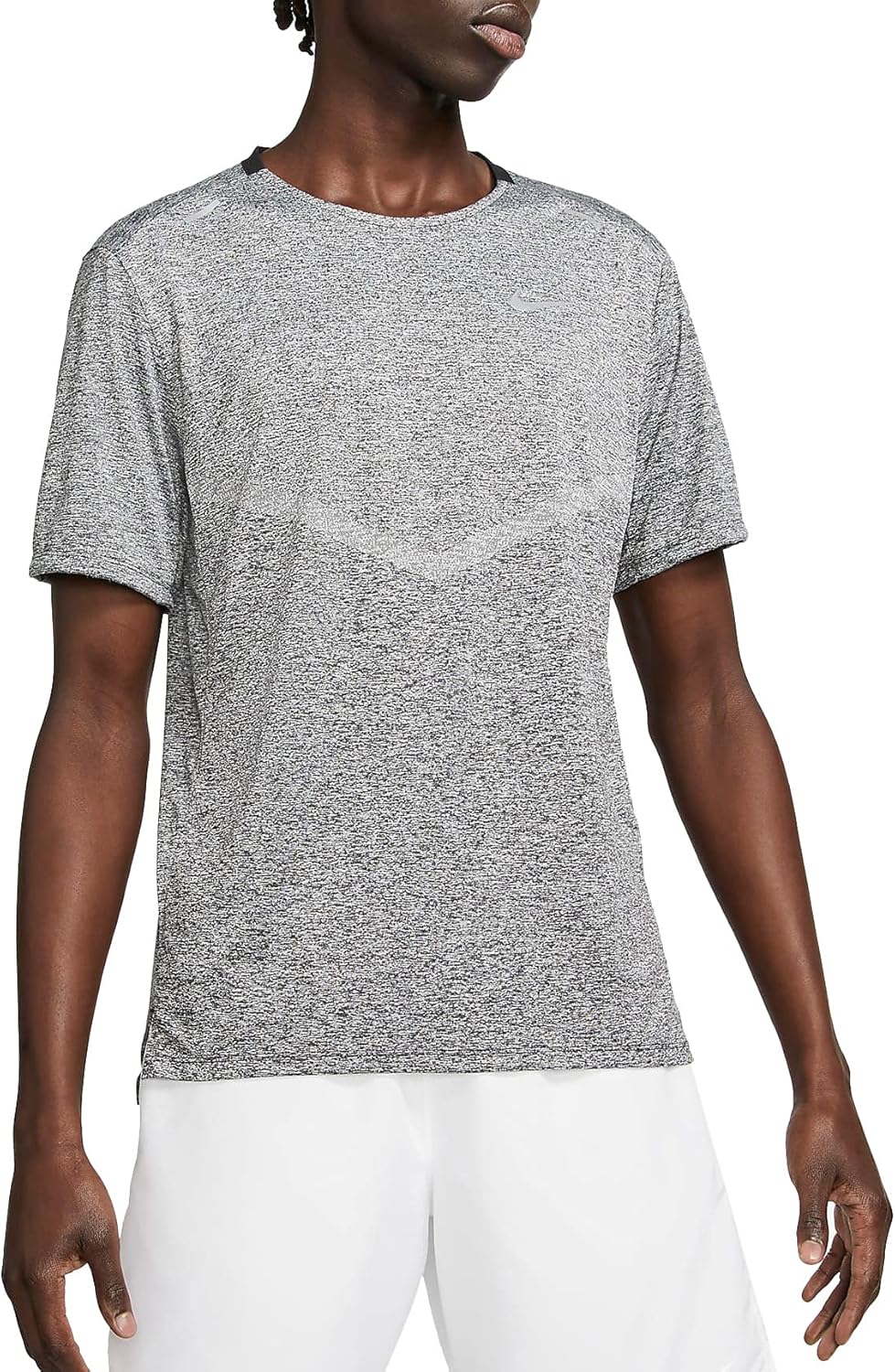 Nike Rise 365 Men's Dri-FIT Short-Sleeve Running Top (Black/Heather, CZ9184-011) Size XX-Large