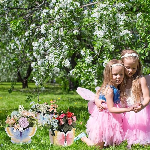 Miniatura 5 de Fuutreo 6 centros de mesa de mariposa para baby shower, cumpleaños, regalos de fiesta de té, decoración de boda, decoración de mesa para suministros