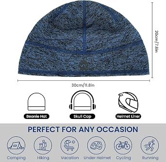 WANDER Skull Cap Running Beanie Lightweight Thermal Helmet Liner for Men
