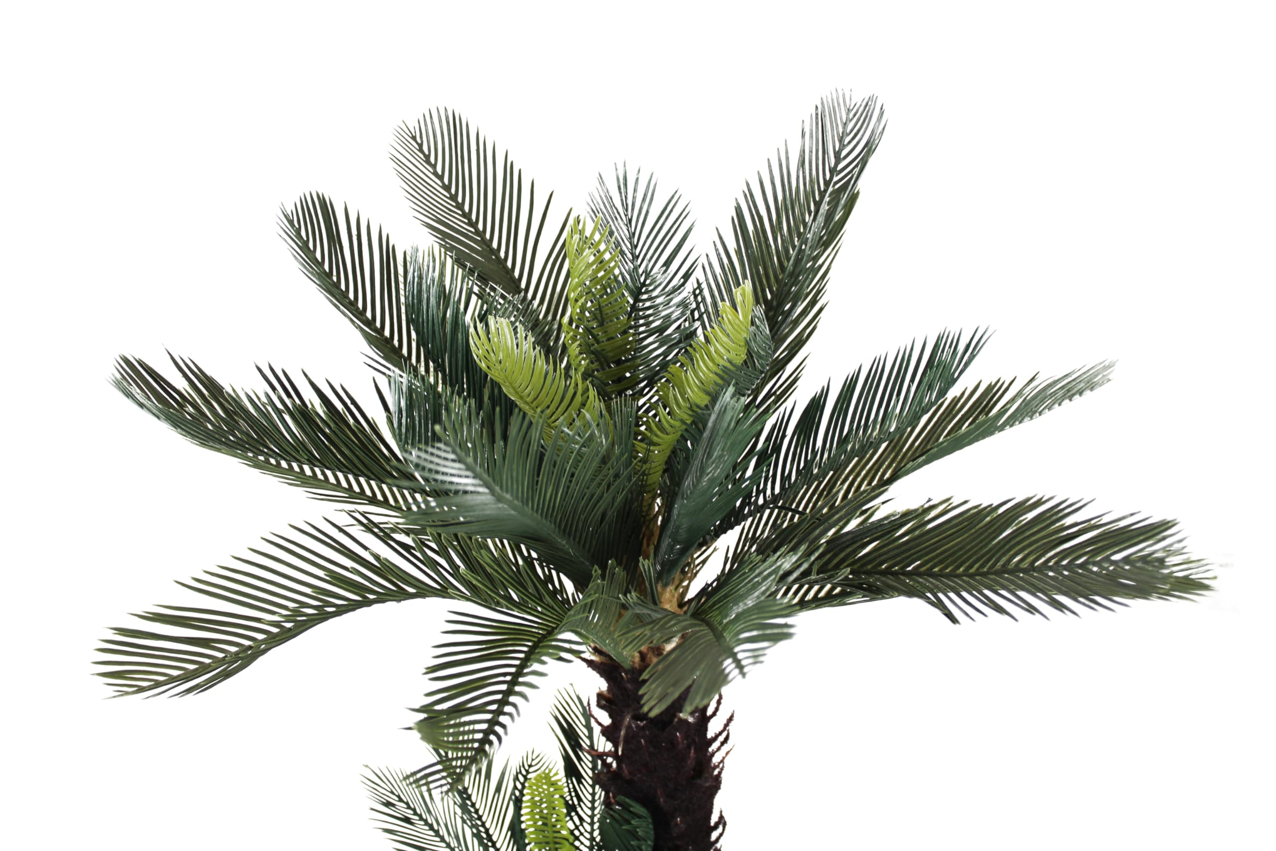 Palmier artificiel Cycas 100 cm avec 41 feuilles de palmier - Palmier artificiel en pot - Plante artificielle - Plante artificielle réaliste