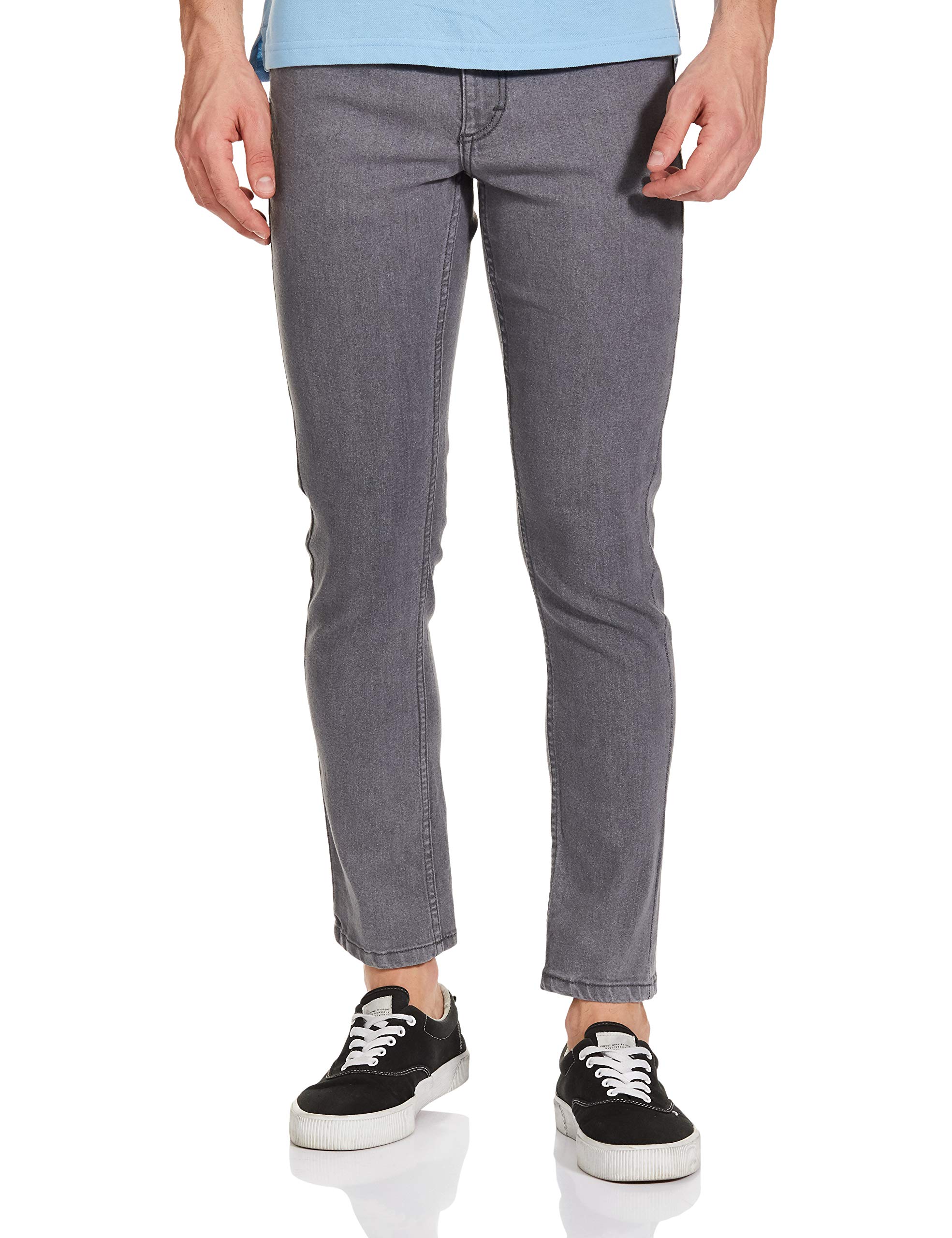 the indian garage co Men Mid Rise Slim Fit Solid Mid-Rise Jeans-picture-19