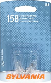 SYLVANIA 158 Basic Miniature Bulb, (Contains 2 Bulbs)