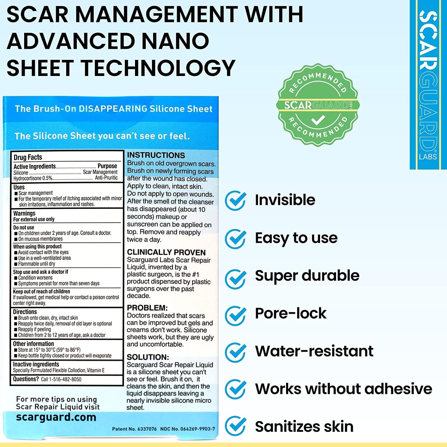 Scarguard Repair Liquid with Vitamin E 0.5 oz (Pack of 2) - Packaging may vary