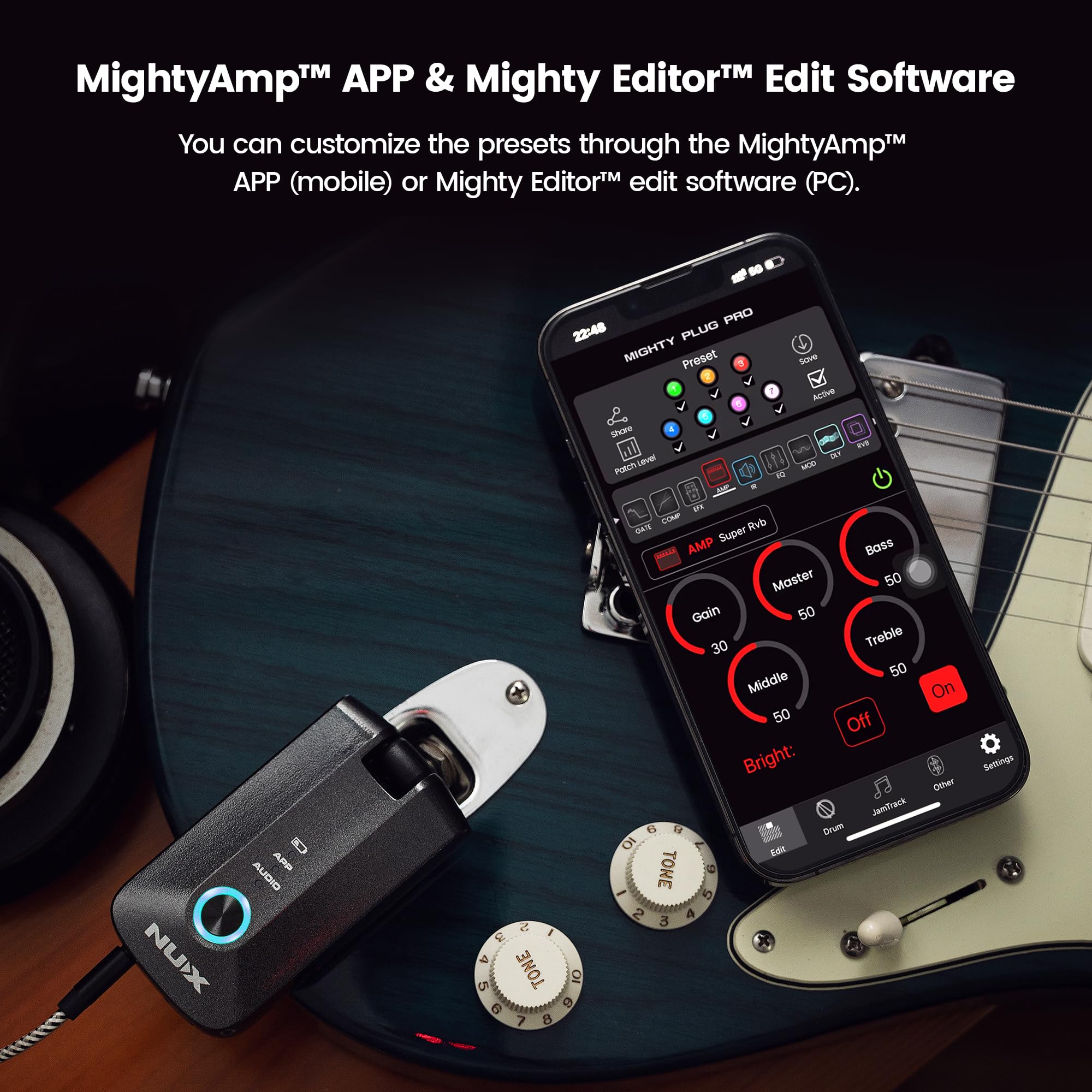 ギター NUX MP-3 Mighty Plug Pro Amazon.com: NUX Mighty Plug Pro MP-3 Headphone Amp for Guitar/Bass