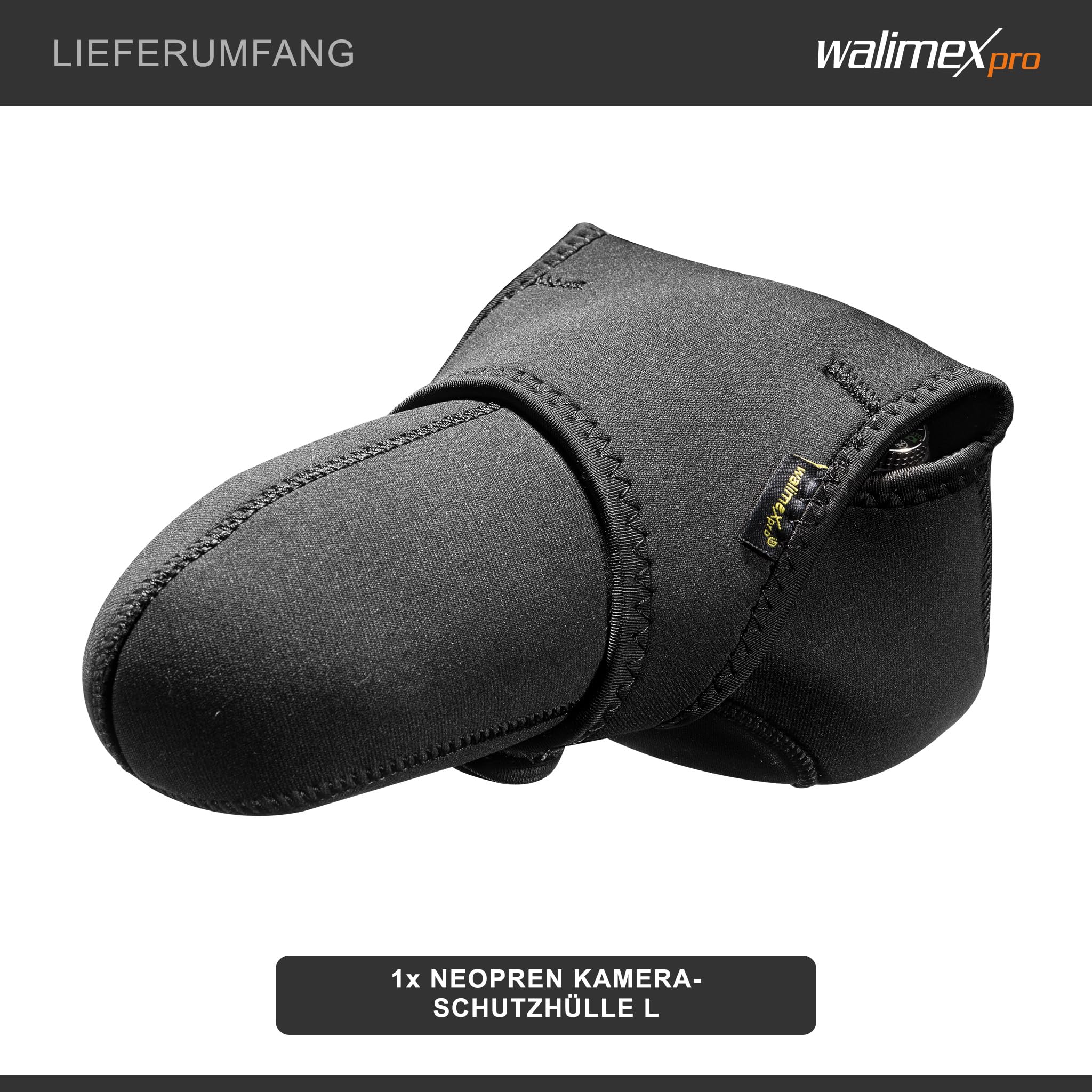 Walimex pro Neopren pokrowiec ochronny na aparat L (do dużych kamer z dołączonym obiektywem do maks. głębokości 23 cm)