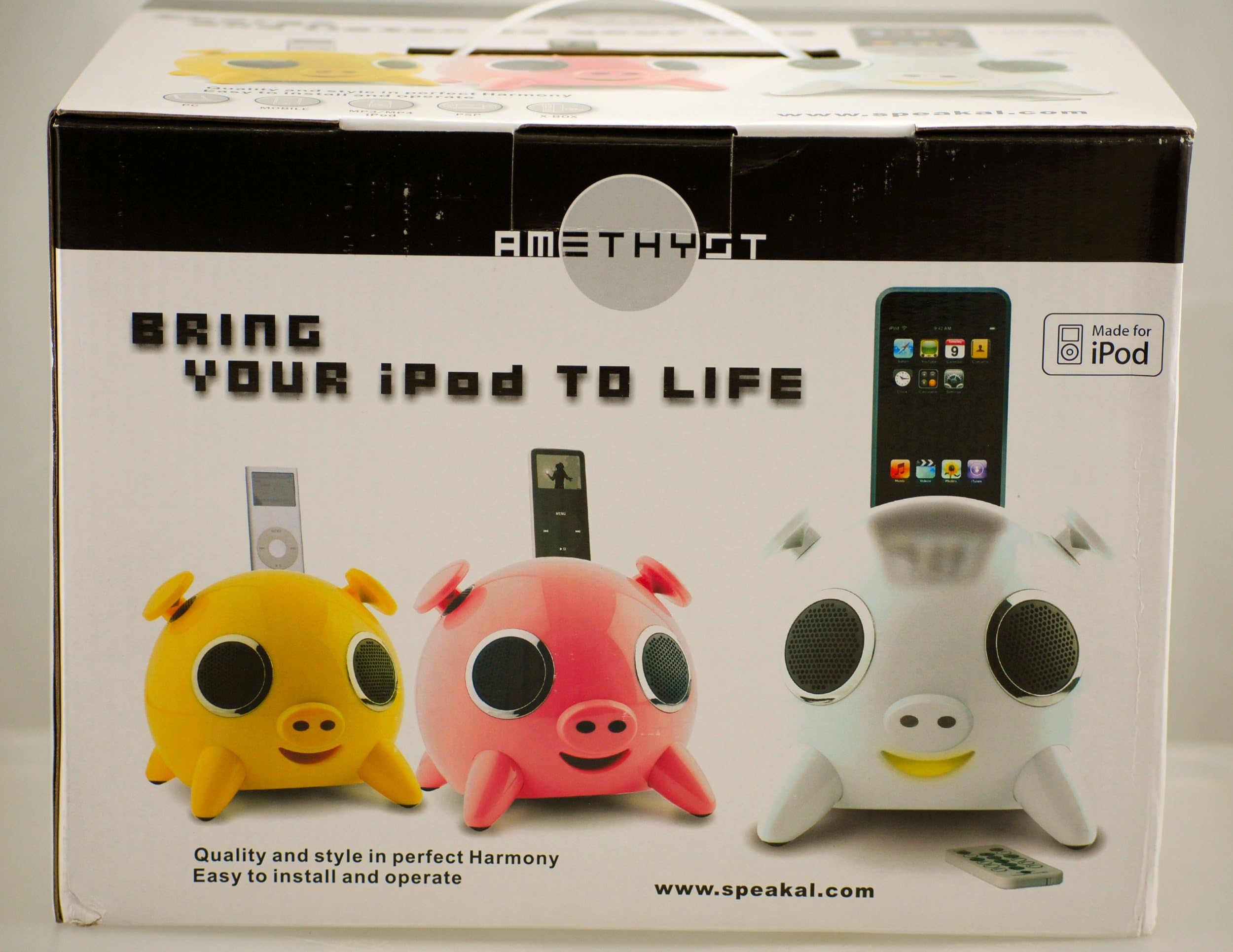 iPig 2.1 Stereo iPod Docking Station with 5 Speakers (Pink)