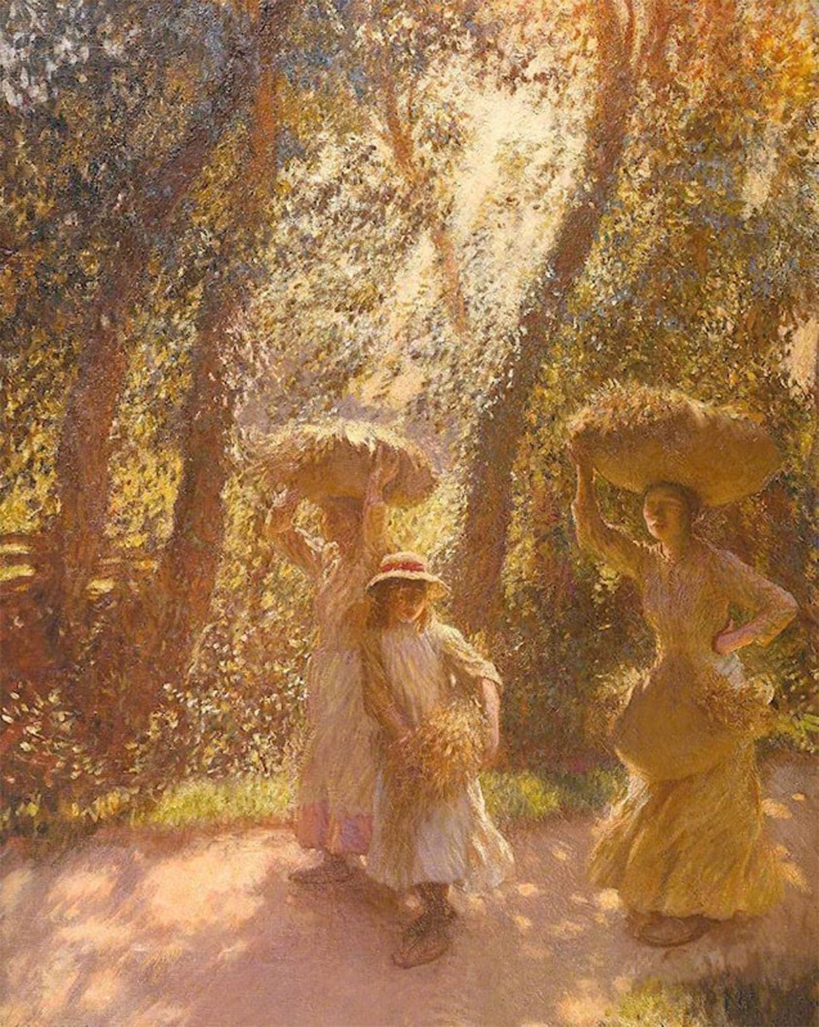 ARTXLXXBN Famous Art Print Poster Vintage Wall Art le spigolatrici che ritornano Sir George Clausen Canvas Art Poster for Home Decor 60x90cm