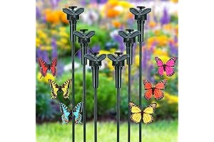 6 Pcs Solar Powered Garden Butterflies for Outdoor Yardo and Pathway Decoration