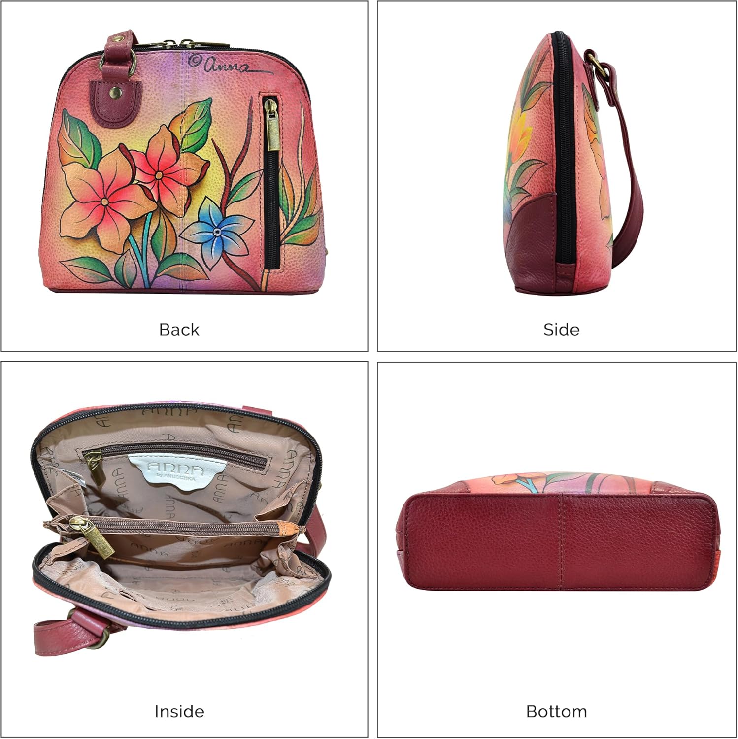 Anna by Anuschka Leather Small Multi Compartment Zip-Around Organizer - Image 3