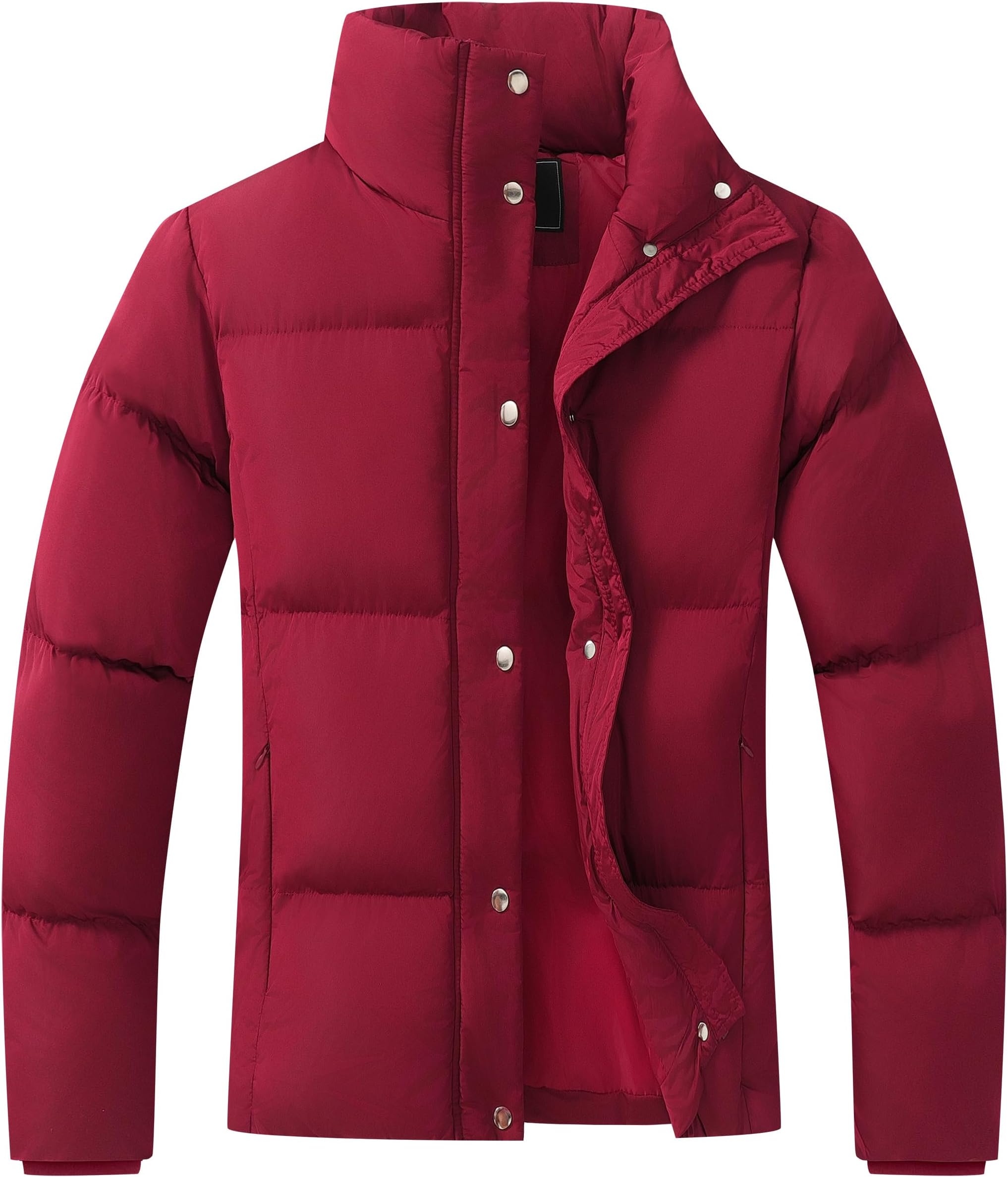 GIMECENWomen's Winter Coat Full-Zip Down Jacket Waterproof Puffer Coat Warm Parkas Long Sleeve Outerwear