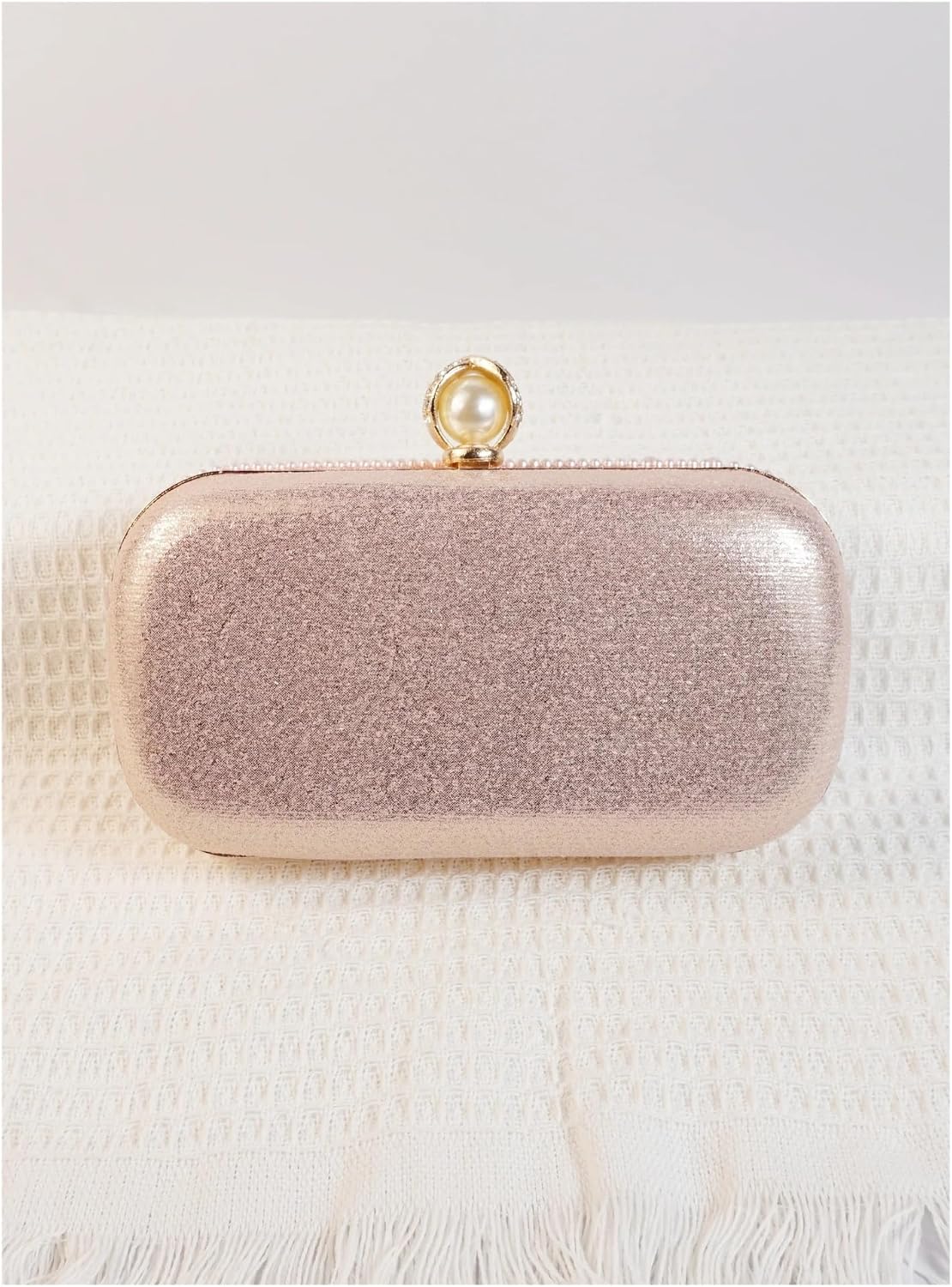Women's Evening Bags Mini Pearl Embroidered Bead Large Pearl Buckle, Hand-held Dinner Bag Clutch Purses Luxury Handbags