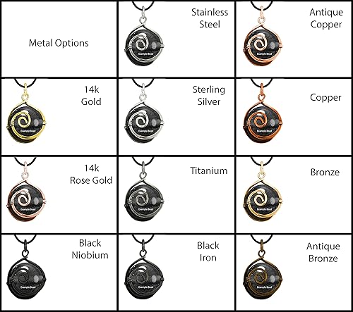 Miniatura 2 de Frosted Lime Green Sea Glass 10mm Infinity Spiral Pendant in Steel, Copper, Bronze, Black Iron, Titanium, Sterling Silver, 14K Gold, Rose Gold, or