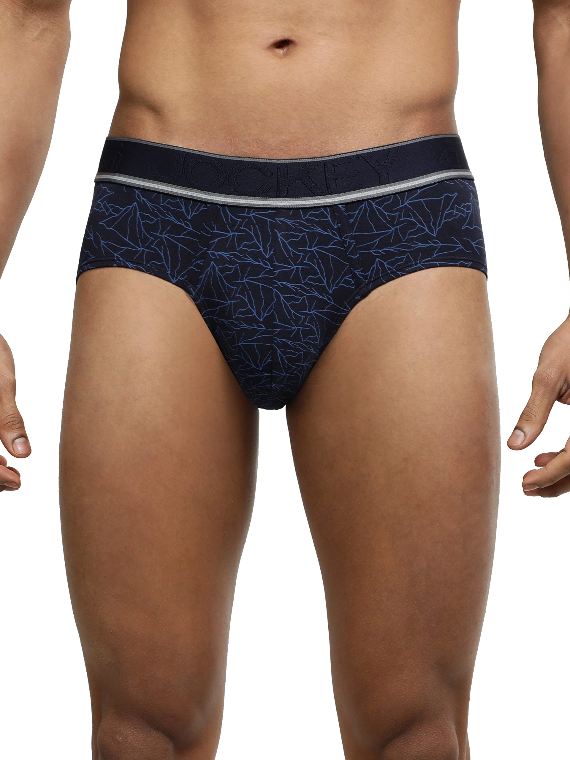 jockey HG29 Men's Tencel Micro Modal Elastane Stretch Printed Brief with Natural Stay Fresh Properties_True Navy Printed_S-picture-24