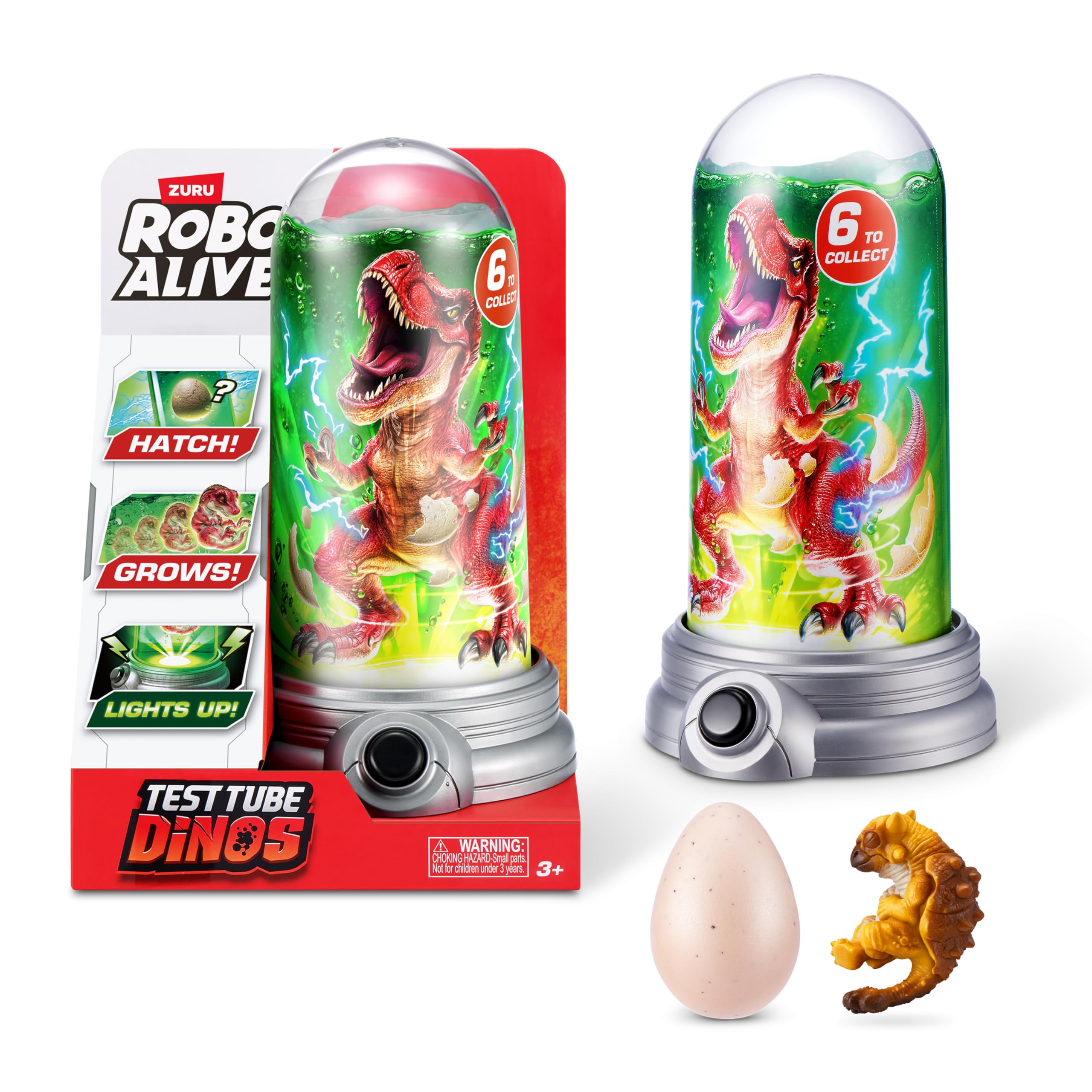Robo Alive Test Tube Dinos Series 1 – Ankylosaurus – Mini Dinosaur Science Toy
