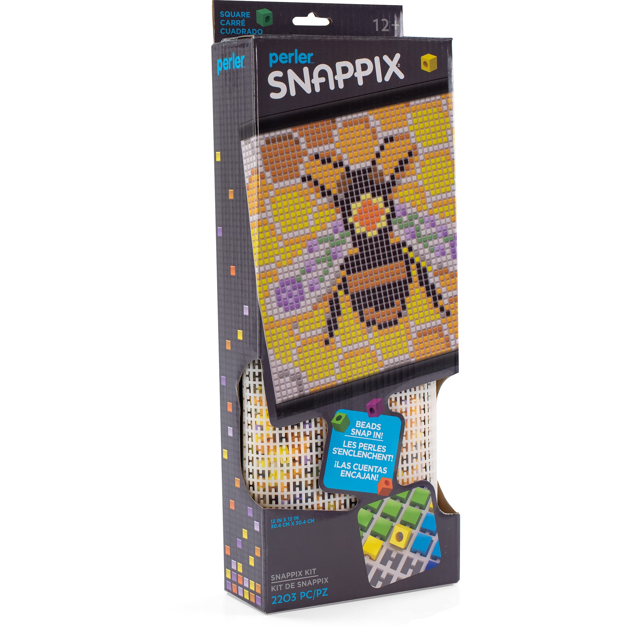 Perler Snappix Kit 12"X12"-Folksy Bee