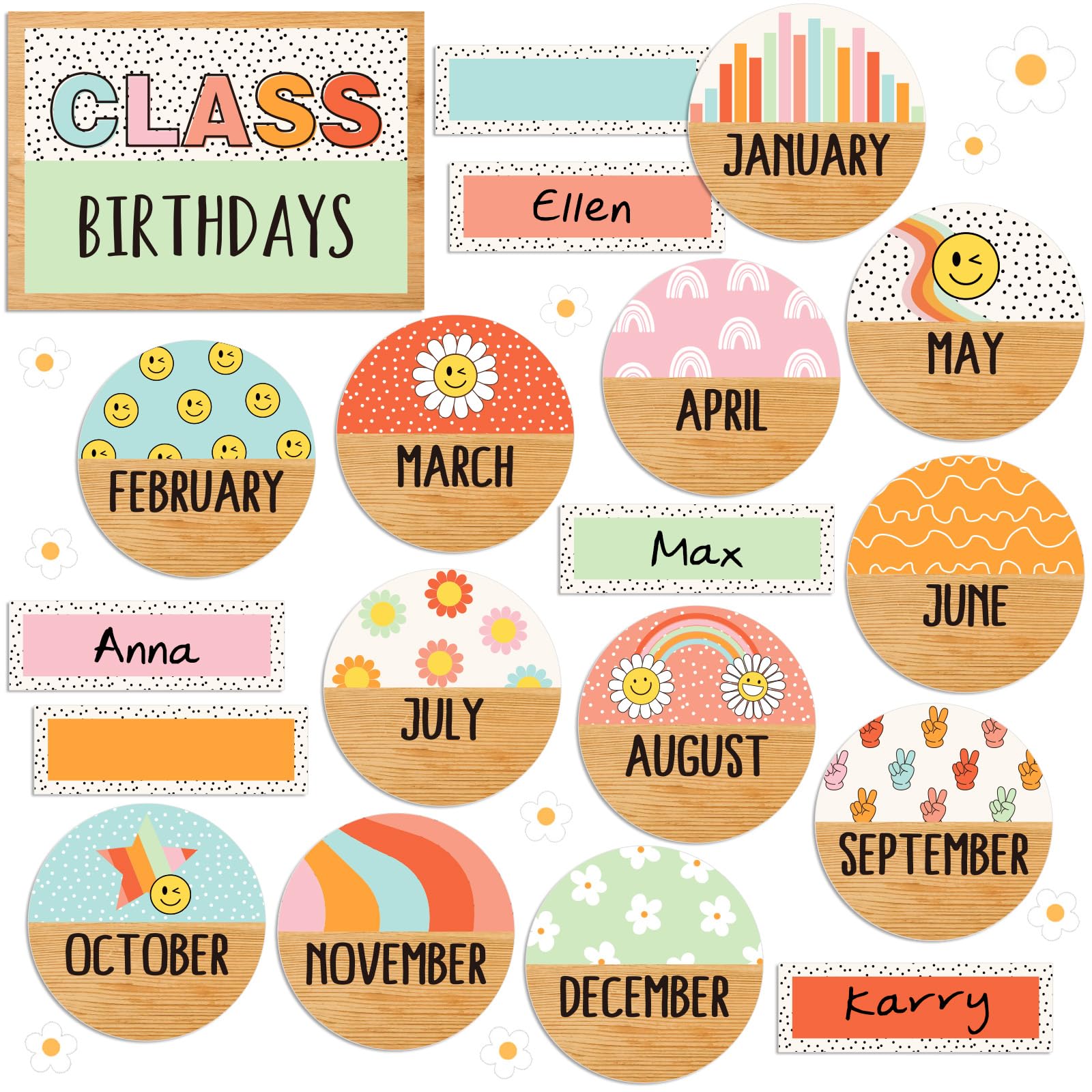Amazon.com : JarThenaAMCS Back to School Birthday Bulletin Board Set Groovy Class Birthday Bulletin Board Stickers Retro Boho Hippie Month Header Decals for School Classroom Calendar Decor, 53Pcs : Office Products amazon-com-jarthenaamcs-back-to-school-birthday-bulletin-board-set-groovy-class-birthday-bulletin-board-stickers-retro-boho-hippie-month-header-decals-for-school-classroom-calendar-decor-53pcs-office-products