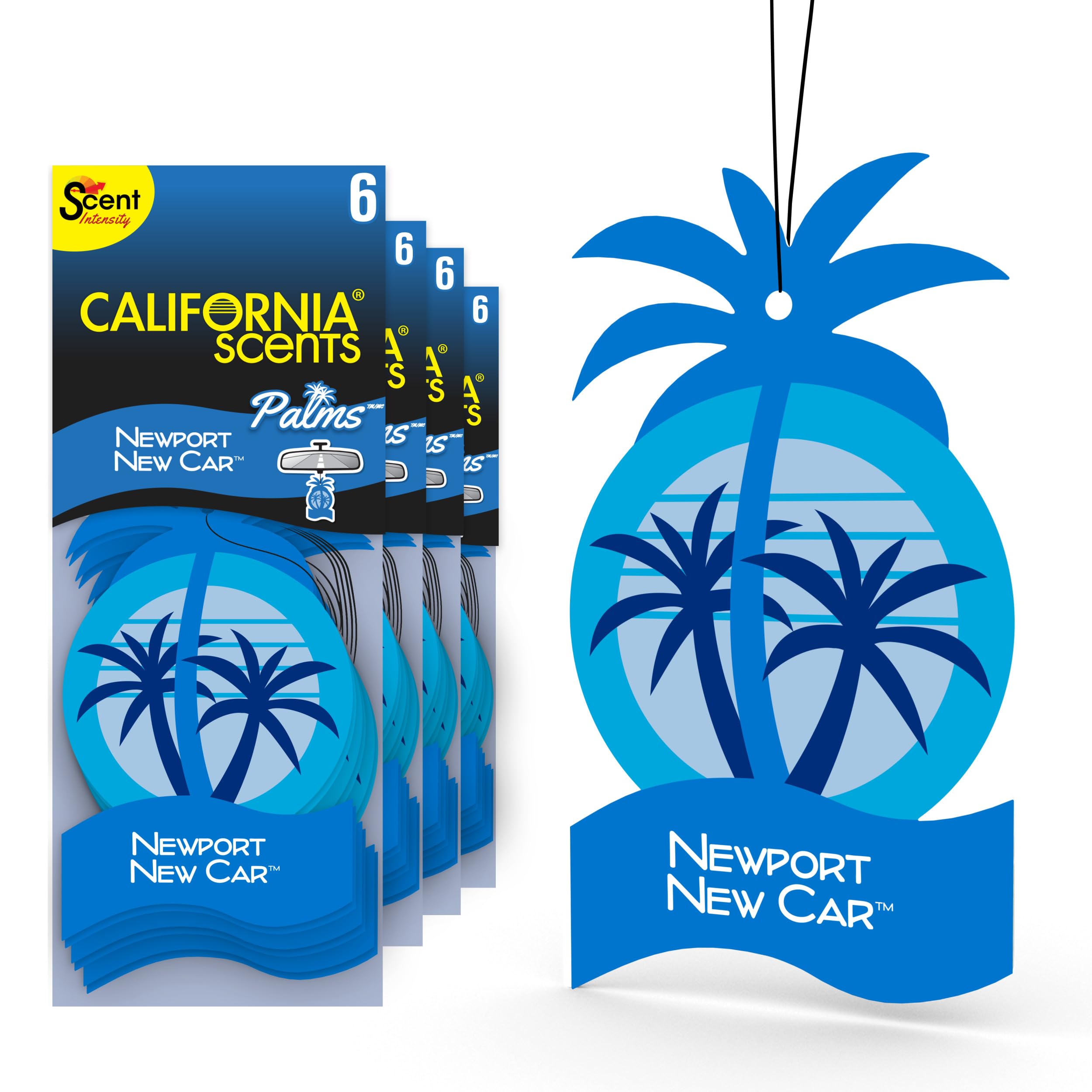 California Scents Palms Paper Newport New Car Air Freshener