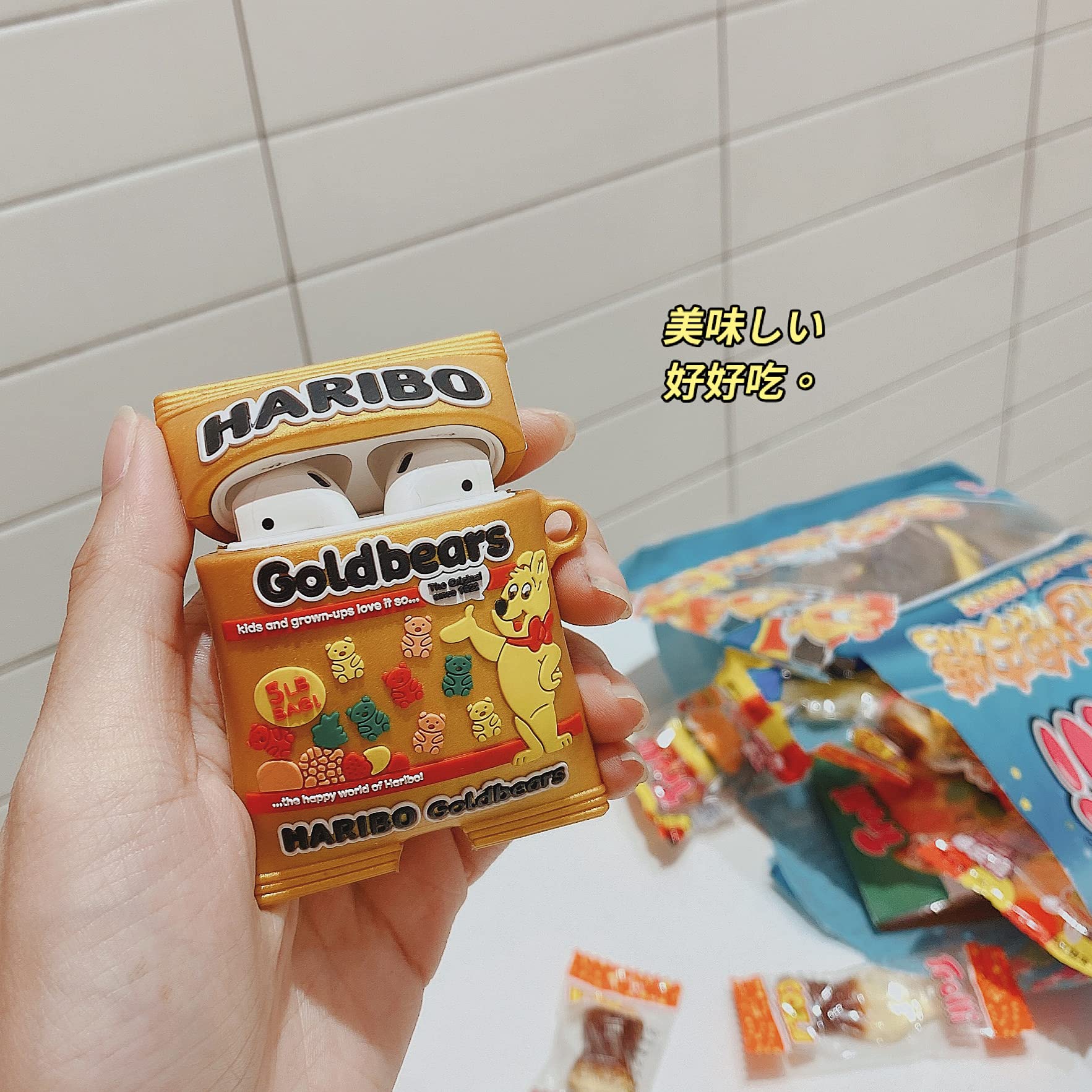HARIBO グミベアデザイン AirPodsケース HARIBO グミベアデザイン AirPodsケース - イヤホン最新
