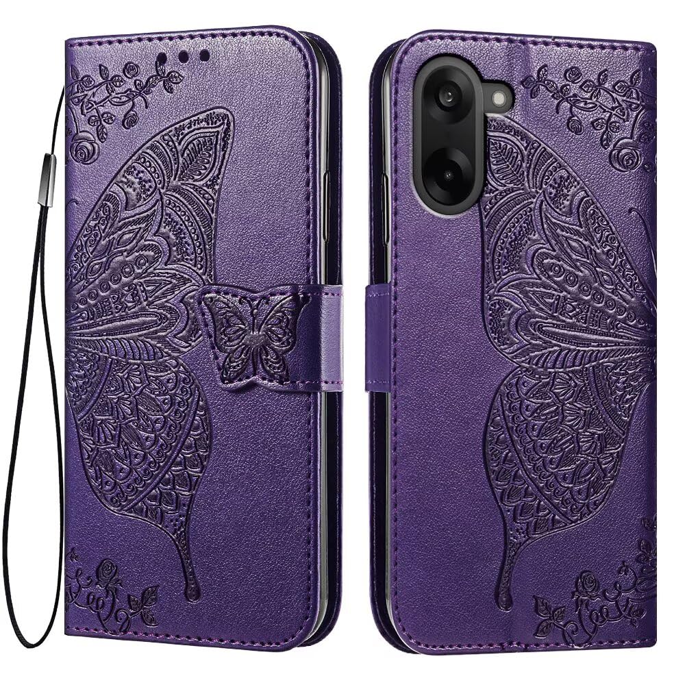 EASSGU skórzana okładka na telefon OnePlus Nord CE 5 5G / OnePlus Nord CE5 5G (17,2 cm) Klapka magnetyczna z 3 przegródkami na karty, 1 portfelem, odporna na upadki, odporna na zarysowania - ciemny