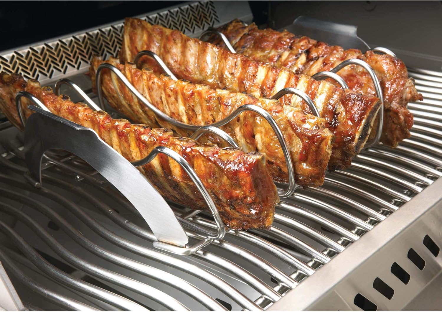 Stainless Steel Rib and Roast Rack with Handles