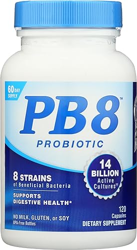 Nutrition Now Probiótico Acidophilus PB8, sin gluten, 120 cápsulas (paquete de 1)