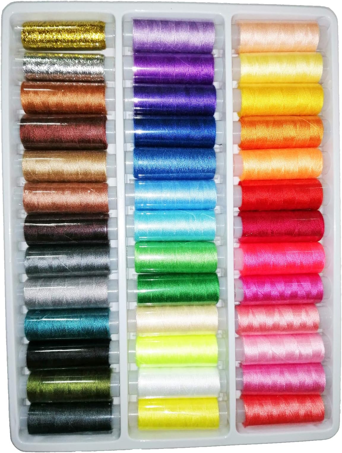 LOLPI Polyester Hand Sewing Thread 39 Color Sewing Thread Spool Set, for Quilting Stitching,Hand and Machine Sewing (39 Lines/Set)