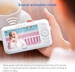 VTech LM918-2W Video Baby Monitor with 5" Screen, Pan Tilt Zoom, Sound Activated Night Light & Glow-On-The-Ceiling Projection, Night Vision, 2 Cameras, Multiple Viewing Options, White