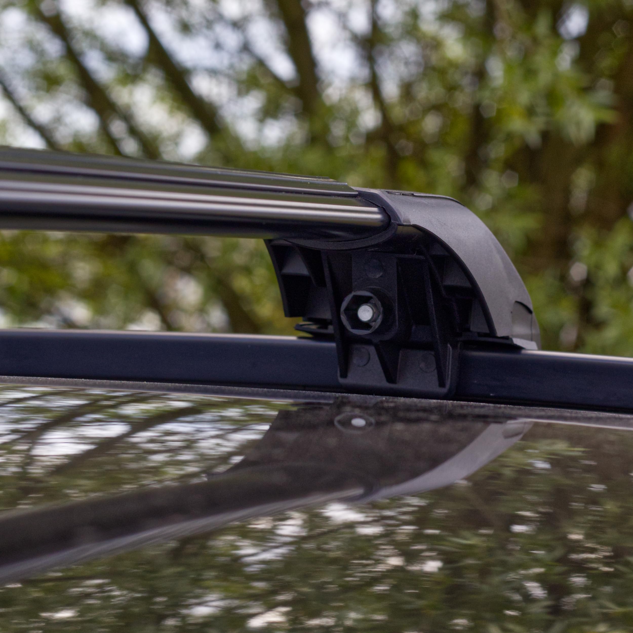 RIDIGO AERO Dachträger für Skoda Kodiaq 2 II ab 2024 | Aluminium, 75 kg Tragkraft, geschlossene Dachreling, Schwarz