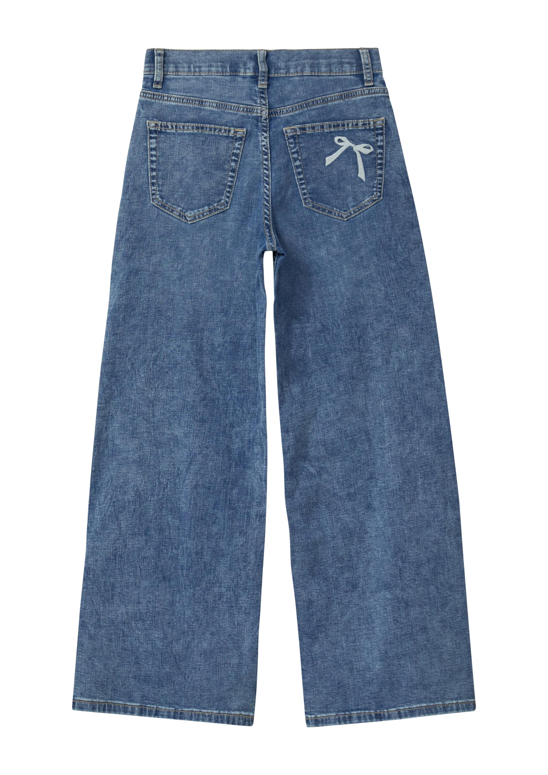 s.Oliver Wide Leg Jeans mit Stickerei/Regular Fit/Mid Rise