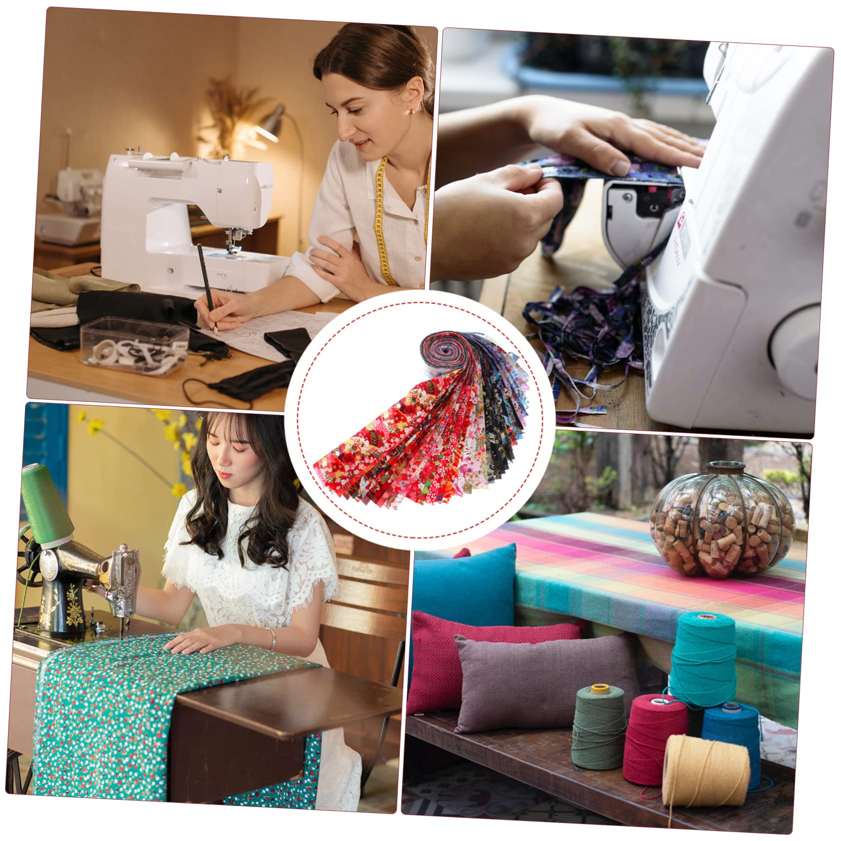 40blätter Baumwollstoff Patchwork Blumenmuster Steppstoff zum Nähen Stoffstreifen für Quilten und DIY-projekte