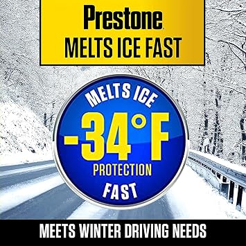 Prestone AS253 De-Icer Windshield Washer Fluid, Freeze Protection 1 Gallon