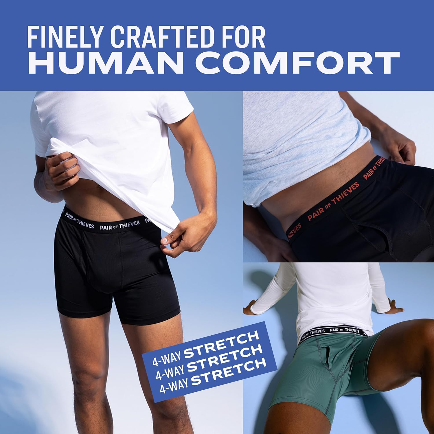 Pair of Thieves Every Day Kit Performance Long Boxer Briefs for Men - Image 4