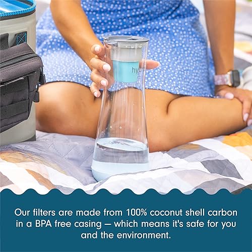 Miniatura 3 de Hydros Filtro de agua de un solo color, tecnología patentada Fast Flo para jarras, jarras y botellas Hydros filtra 40 galones, color beige
