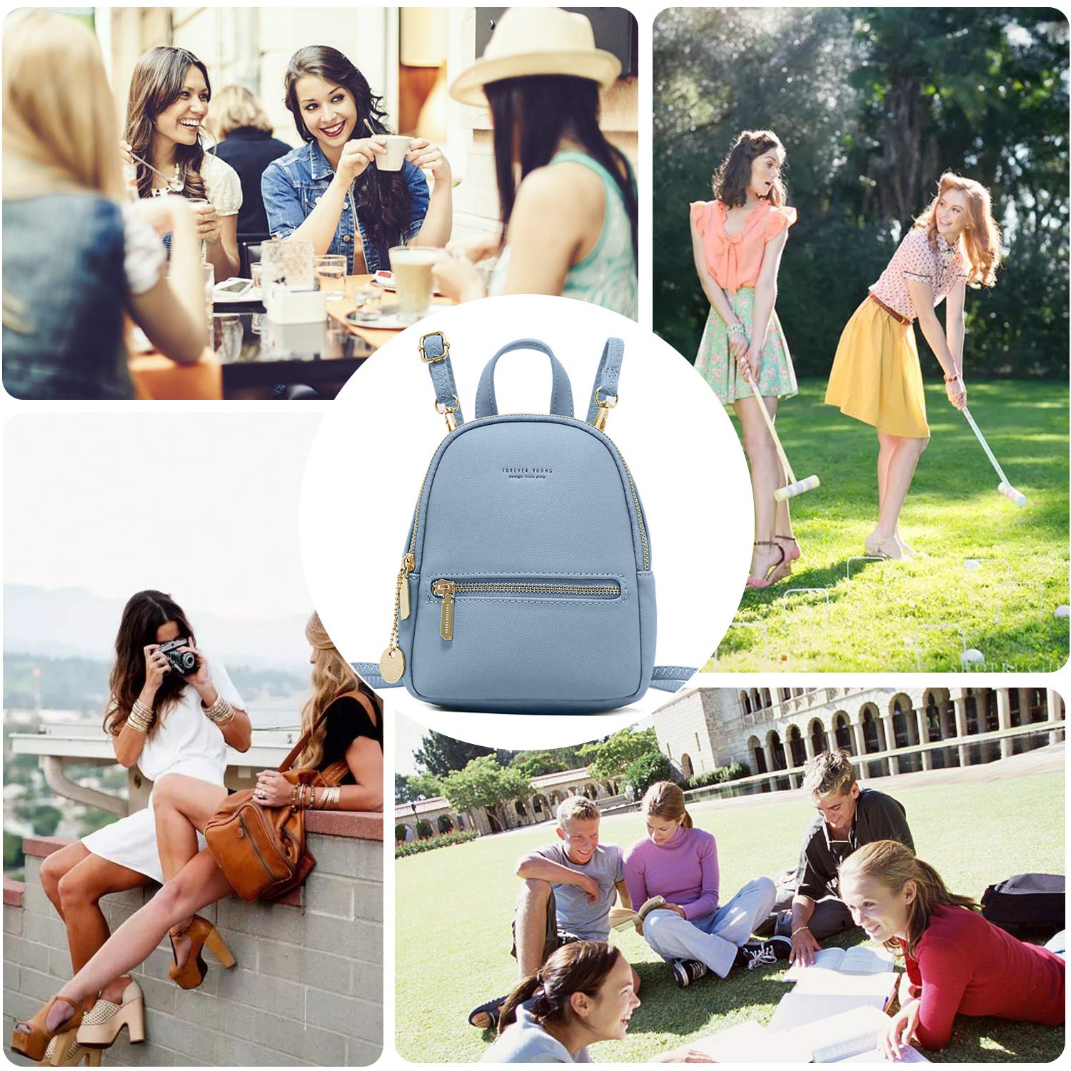 FANDARE Mochila Mujer Bolso Bandolera Mochila Casual Bolsas Escolares Niña Bolsa para Escuela Bolsa de Viaje Adolescente Casual Daypacks