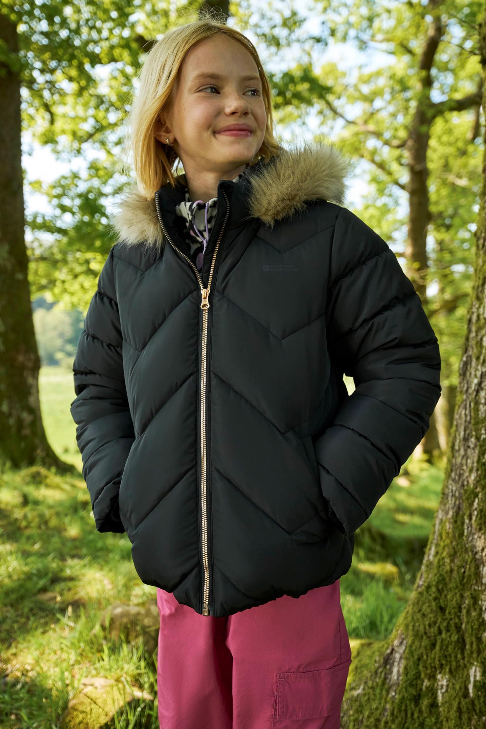 Mountain Warehouse Galaxy Short Padded Kids Jacket - Wasserfester Mantel mit Taschen, Jungen & Mädchen - Winter, Outdoor, & Reisen